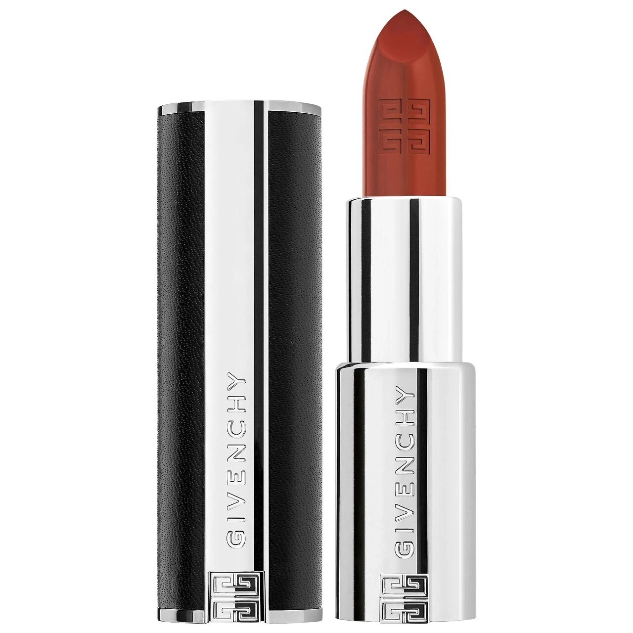 Givenchy Rouge Interdit Intense Silk Satin Matte Lipstick in N501 BRUN ÉPICÉ - Deep Red Based Brown