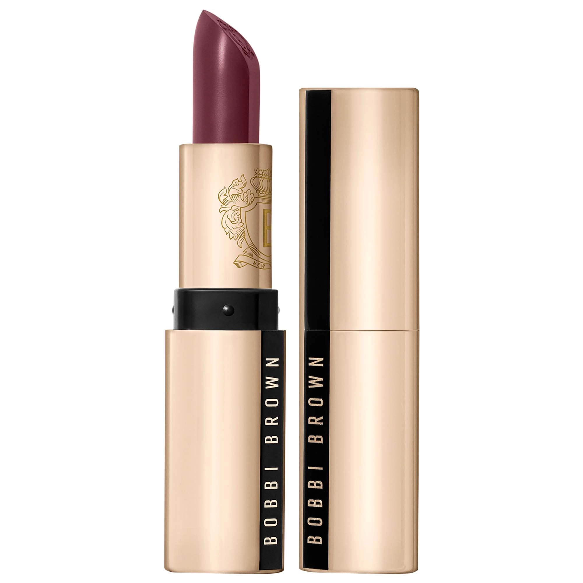 Bobbi Brown Luxe Lipstick in Bond - Medium Plum Brown, Satin Finish