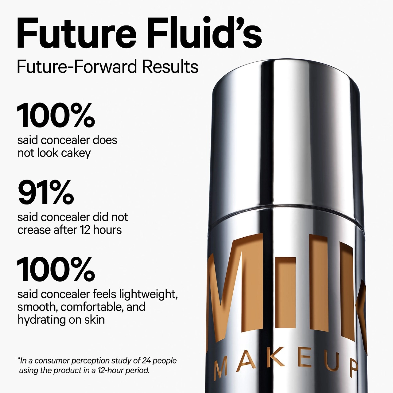 MILK MAKEUP Future Fluid All Over Medium Coverage Hydrating Concealer 1W - Very Fair with Warm Undertones - Image 10