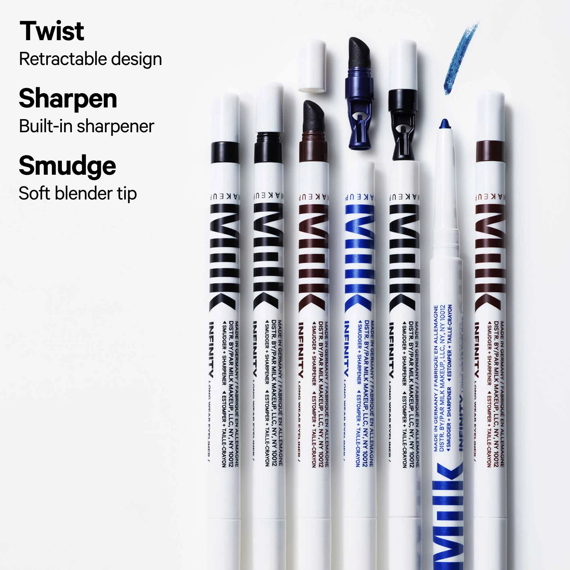 MILK MAKEUP Infinity Long Lasting Waterproof Eyeliner Pencil - Time (Navy Blue) - Image 7