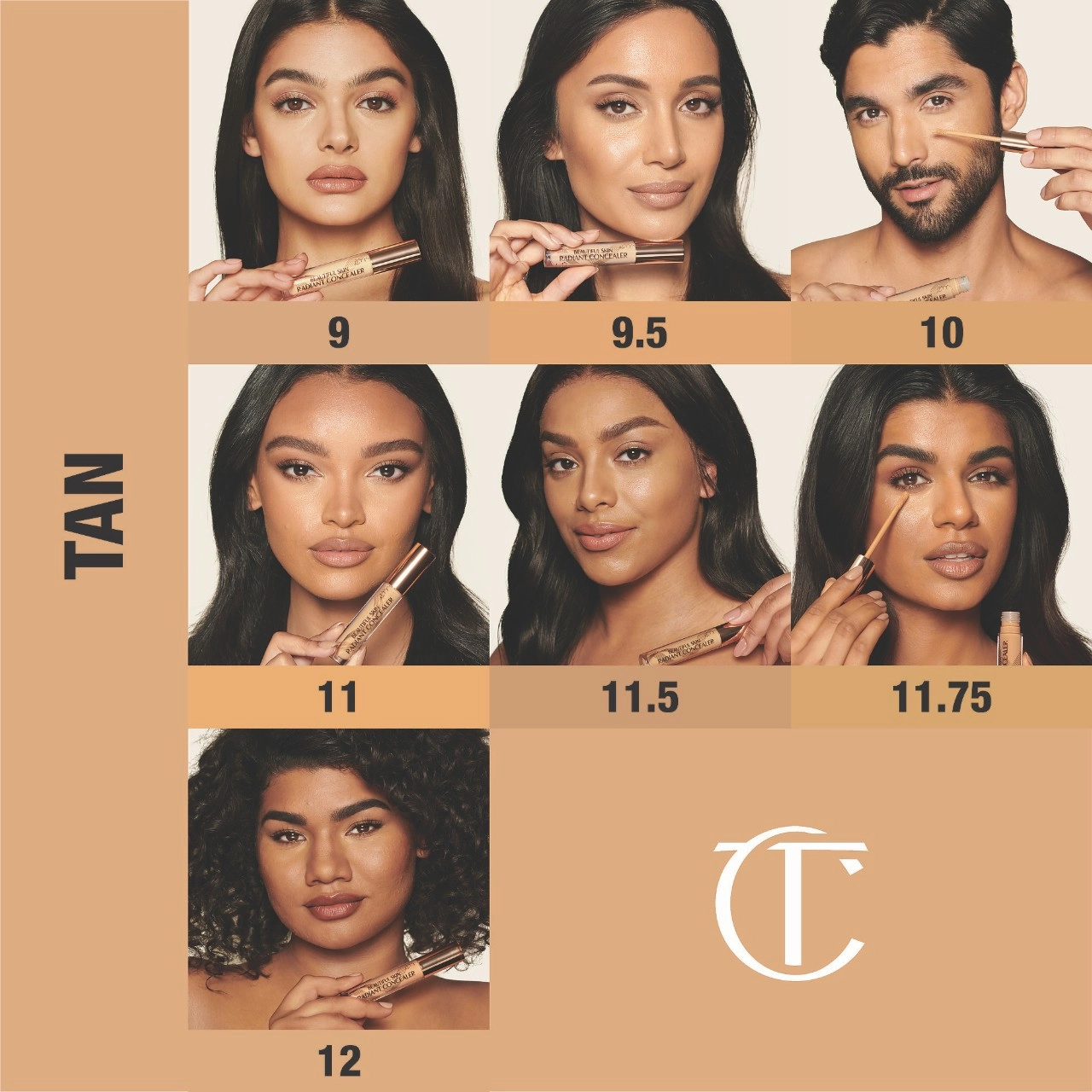 Charlotte Tilbury Radiant Concealer with Hyaluronic Acid - Color: 9, Medium Tan with Olive Undertones - Image 5