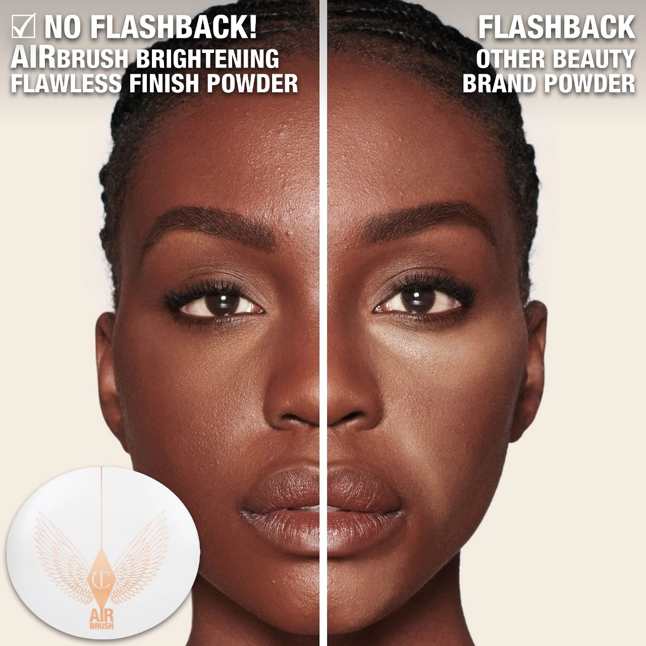 Charlotte Tilbury Refillable Airbrush Flawless Finish Brightening Powder Color: Fair-Medium - White - Image 3
