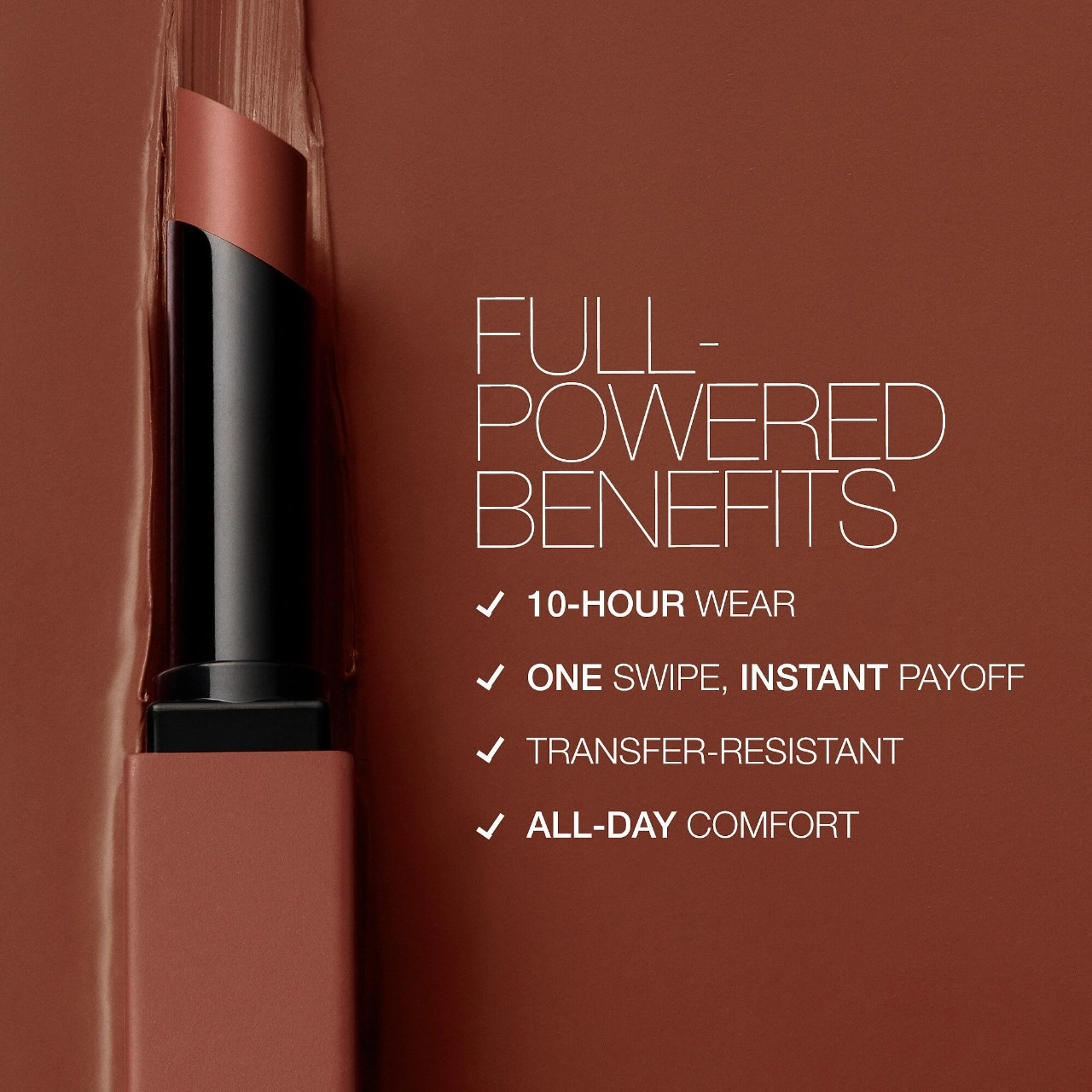 NARS Powermatte Long-Lasting Lipstick Color: American Woman - 112 - Dusty Rose - Image 5