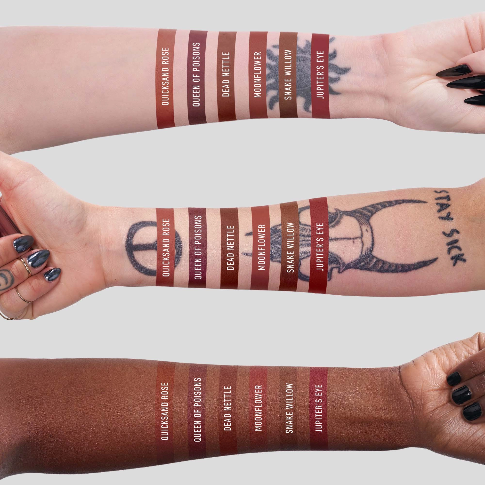 KVD Beauty Everlasting Hyperlight Vegan Transfer-Proof Liquid Lipstick Color: Jupiter's Eye - Deep Brick Red - Image 3