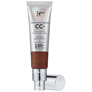 IT Cosmetics CC+ Cream Full Coverage Color Correcting Foundation with SPF 50+ - Deep Bronze