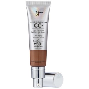 IT Cosmetics CC+ Cream Full Coverage Color Correcting Foundation with SPF 50+ Deep Honey