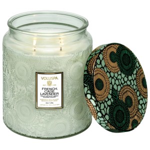 VOLUSPA French Cade & Lavender Glass Jar Candle 44 oz / 1247 g