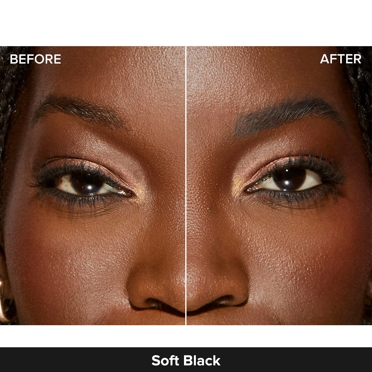 Too Faced Brow Wig Brush on Eyebrow Gel - Soft Black - Image 2