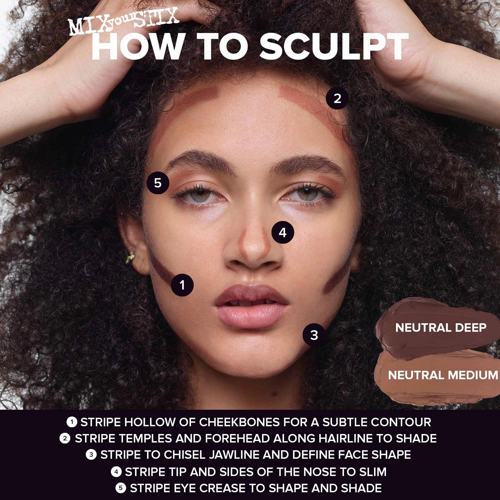 NUDESTIX Tinted Blur Contour Sculpting Stick - Neutral Deep - Image 6