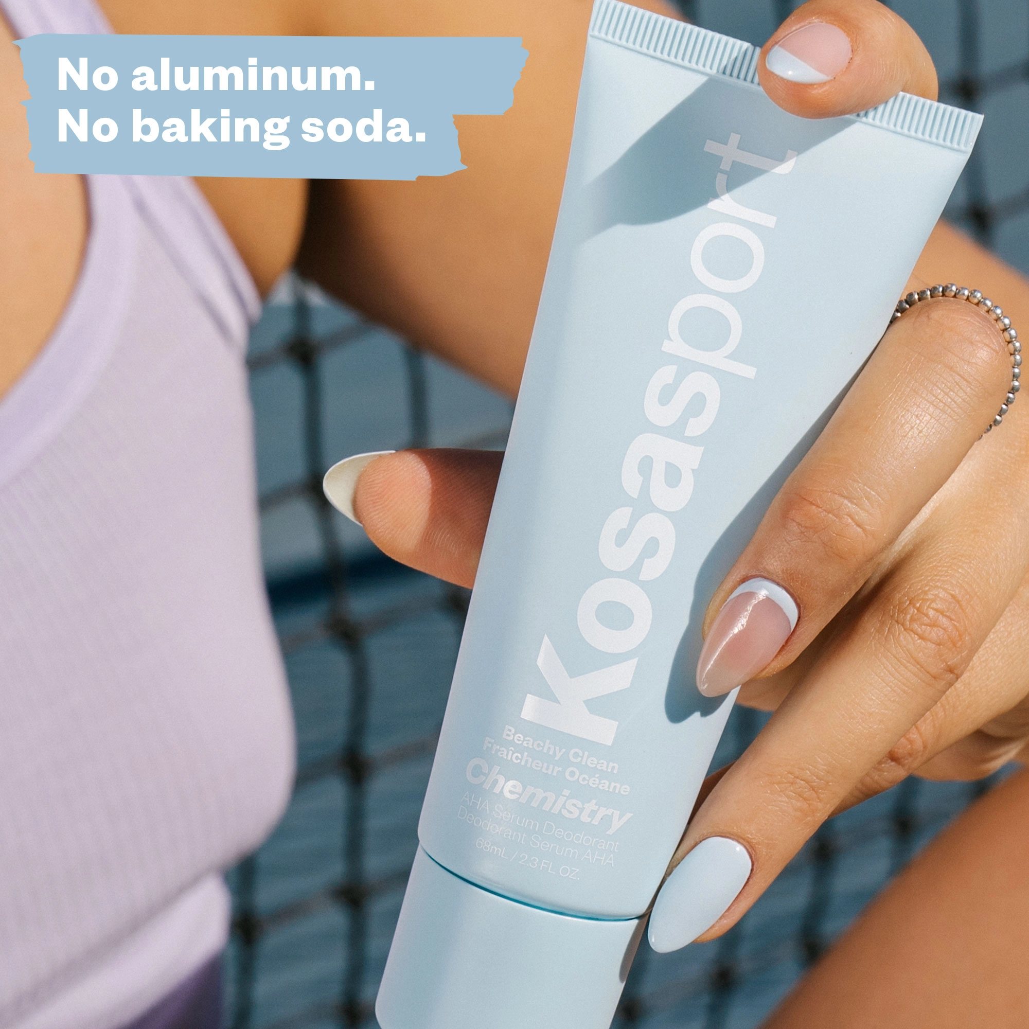 Kosas Chemistry AHA Serum Deodorant - Beachy Clean, Vegan, Hyaluronic Acid - Image 8