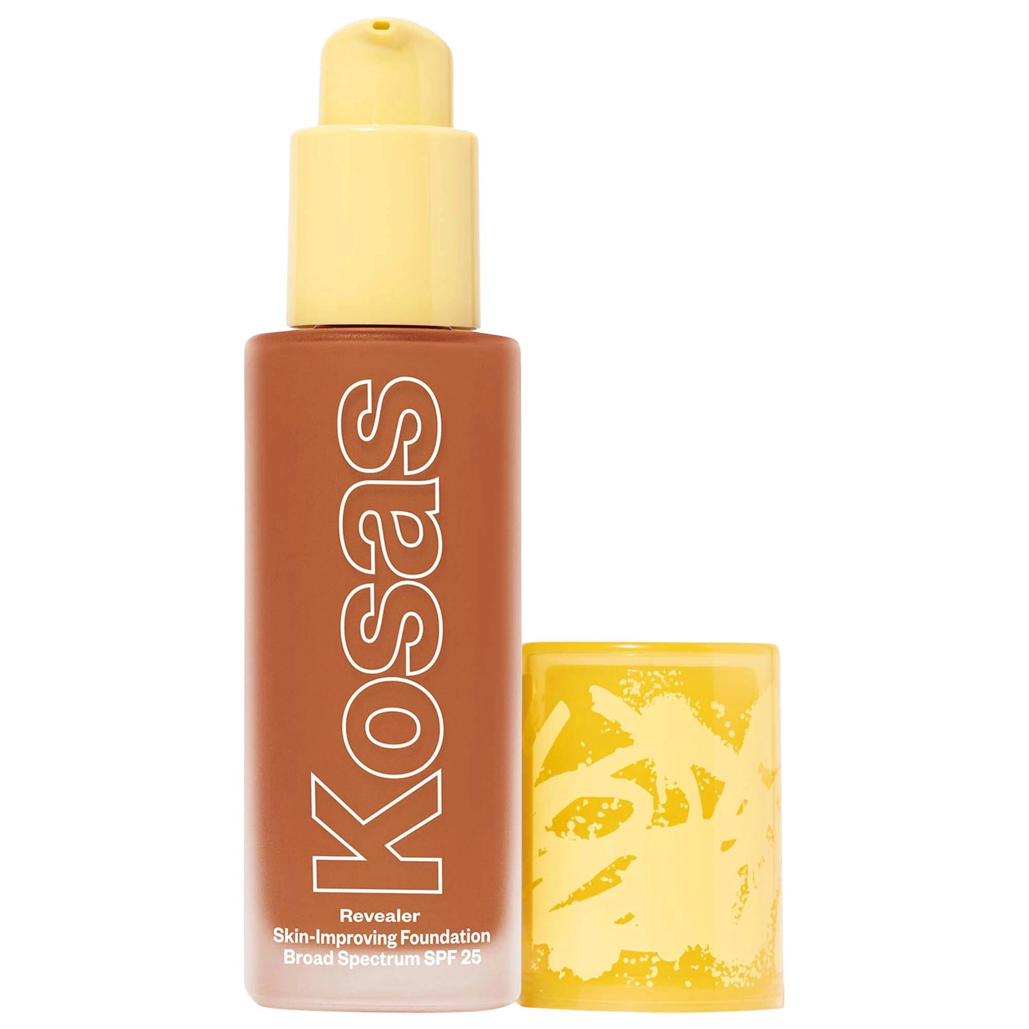 Kosas Revealer Skin-Improving Foundation SPF25 with Hyaluronic Acid and Niacinamide Color: Deep Warm 370