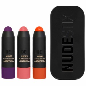 NUDESTIX Mini Trendy Blush 3-Piece Kit - Vegan Stick Formula Long-wearing Fragrance Free Without Parabens Cruelty-Free