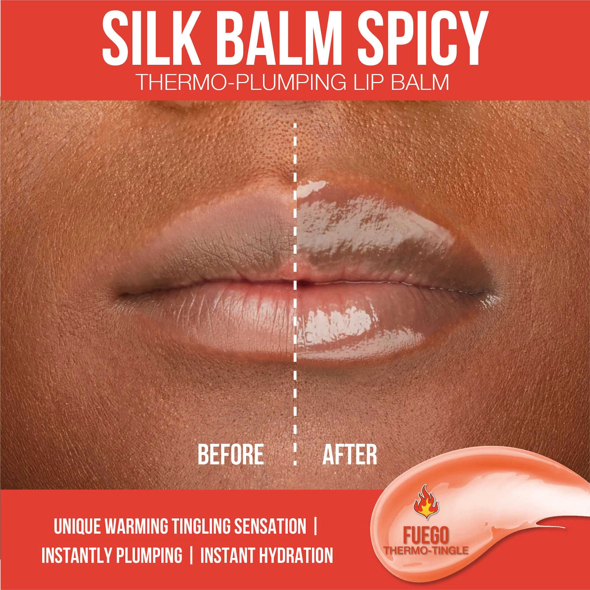 HUDA BEAUTY Silk Balm Spicy Thermo-Plumping Lip Balm - Color: Fuego - Image 3