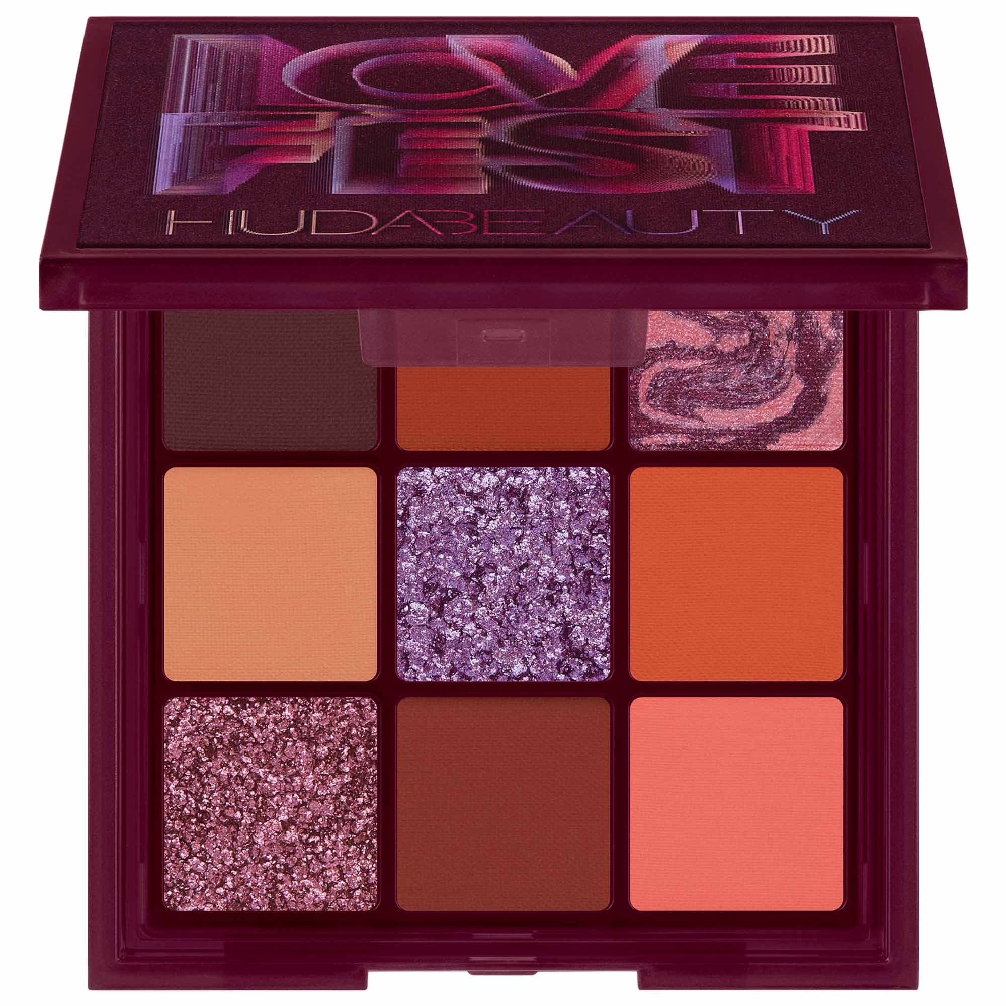 HUDA BEAUTY Lovefest Obsessions Eyeshadow Palette - Metallic, Shimmer, Matte - Cruelty-Free