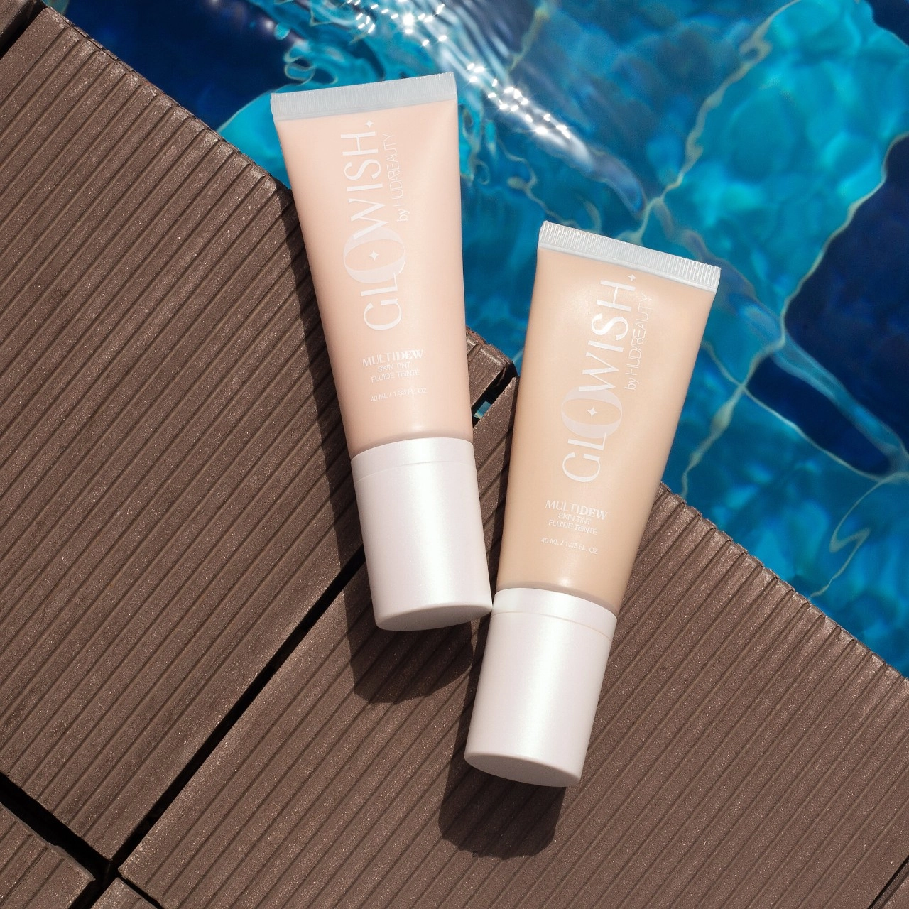HUDA BEAUTY GloWish Multidew Vegan Skin Tint Foundation 1.5 Fair Cool - Image 5