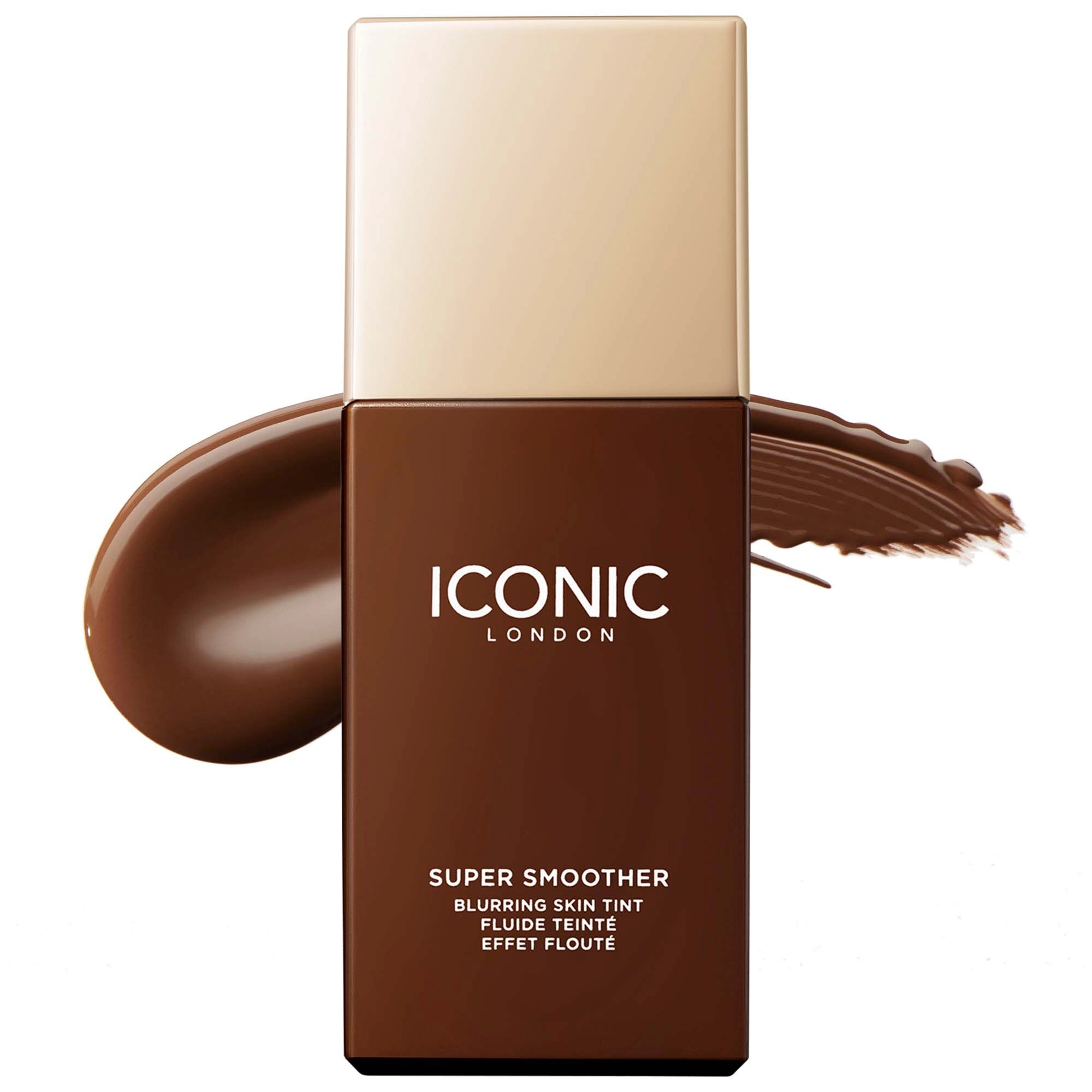 Iconic London Super Smoother Blurring Skin Tint - Warm Rich, Light Coverage, Vegan, Satin Finish