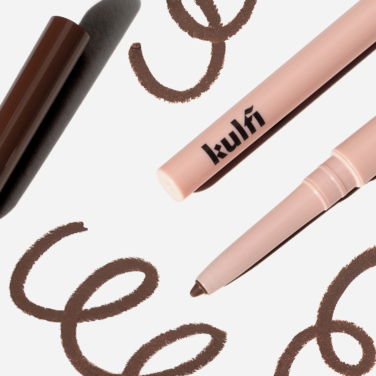Kulfi Underlined Kajal Clean Waterproof Long-Wear Eyeliner - Cheeky Chiku Brown Vegan - Image 4
