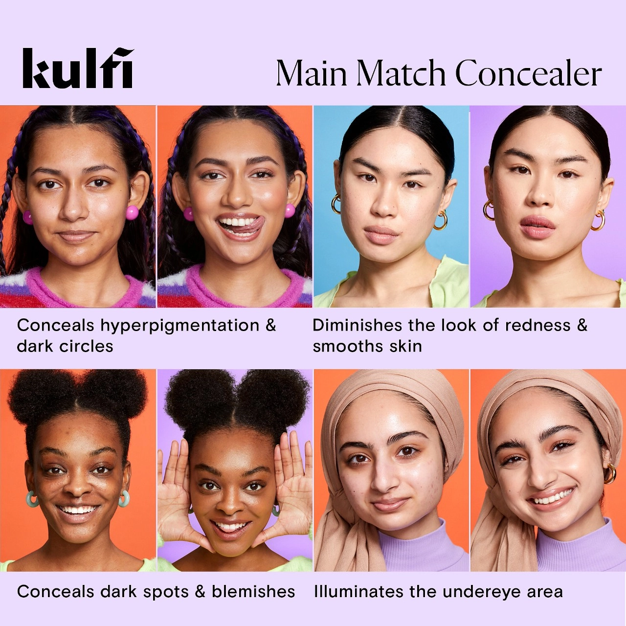 Kulfi Main Match Crease-Proof Long-Wear Hydrating Concealer - Coco Crush - Image 7