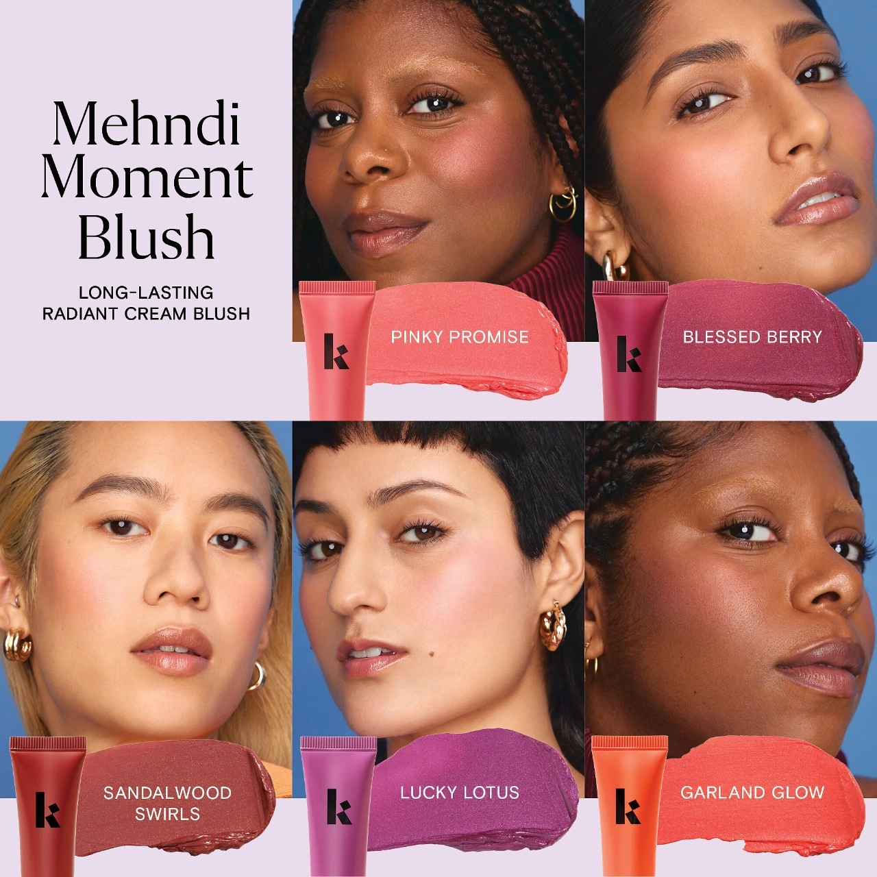 Kulfi Mehndi Moment Long-Lasting Radiant Cream Blush - Lucky Lotus Purple - Image 6