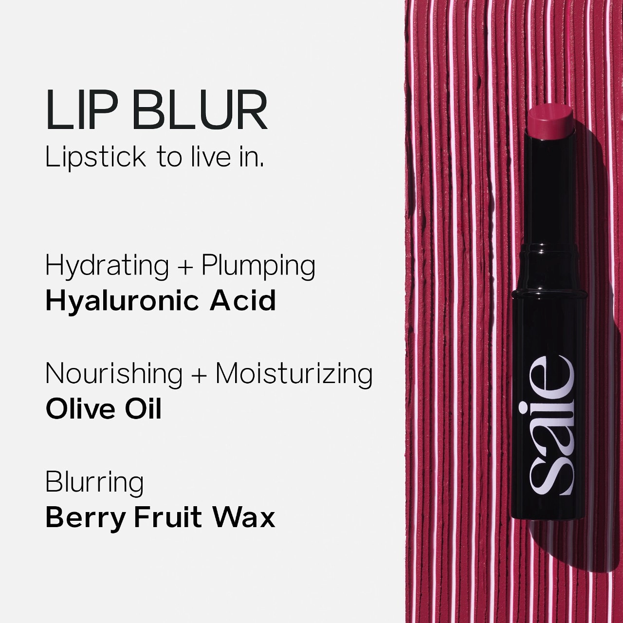 Saie Lip Blur Soft-Matte Hydrating Lipstick with Hyaluronic Acid - Color: Surreal - Image 8