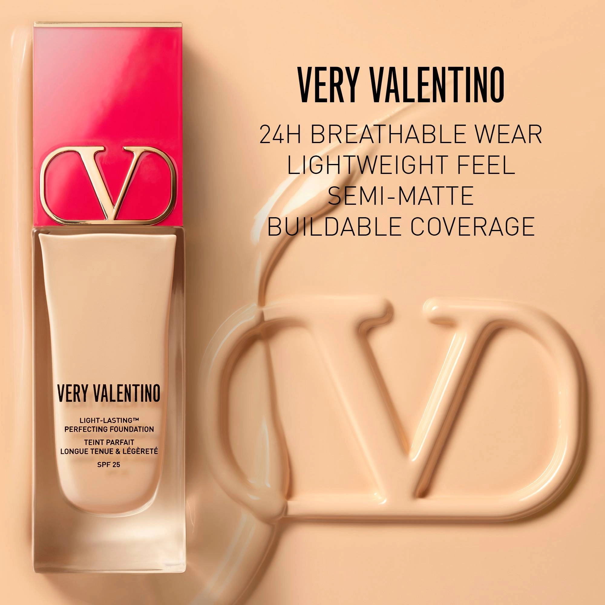 Valentino Very Valentino 24 Hour Long Wear Liquid Foundation Color: MR1 - Medium Rosa 1 (Cool) - Image 4