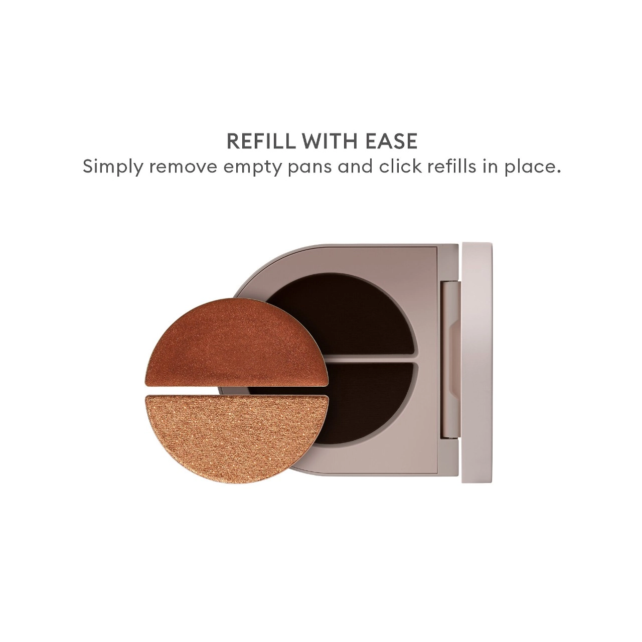 ROSE INC Satin & Shimmer Duet Powder & Cream Eyeshadow - Satin Copper / Copper Shimmer - Image 7