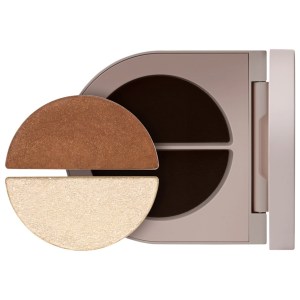 ROSE INC Satin & Shimmer Duet Eyeshadow - Satin Cocoa / White Gold Shimmer