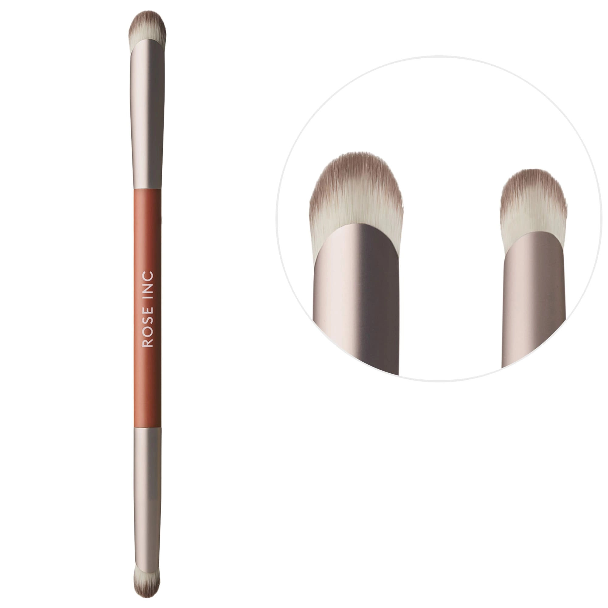 ROSE INC Number 8 Dual-Ended Eyeshadow Brush - Vegan Clean + Planet Positive