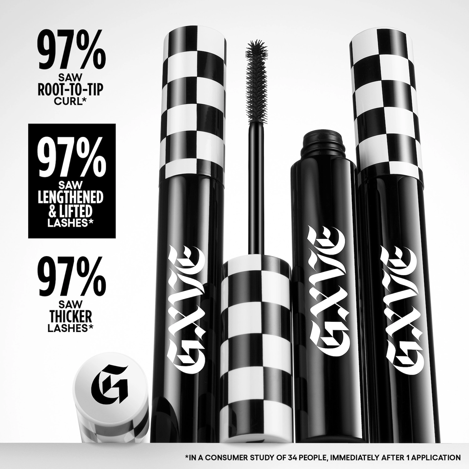 GXVE BY GWEN STEFANI Can't Stop Staring Clean Lengthening & Lifting Mascara - Black Vegan - Image 10