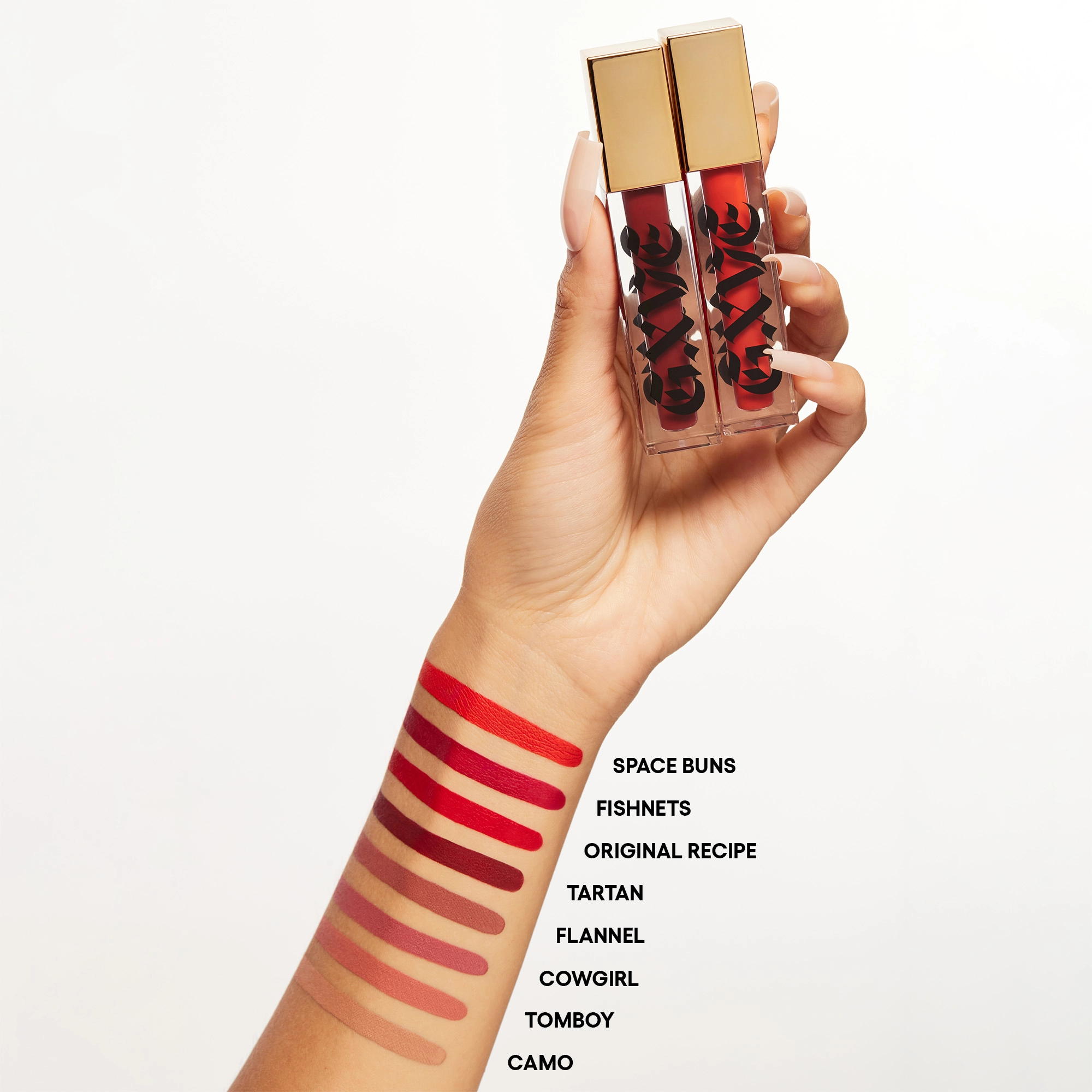 GXVE BY GWEN STEFANI I’m Still Here Longwear Clean Matte Liquid Lipstick Color: Space Buns - Bright Orange Red Vegan - Image 3