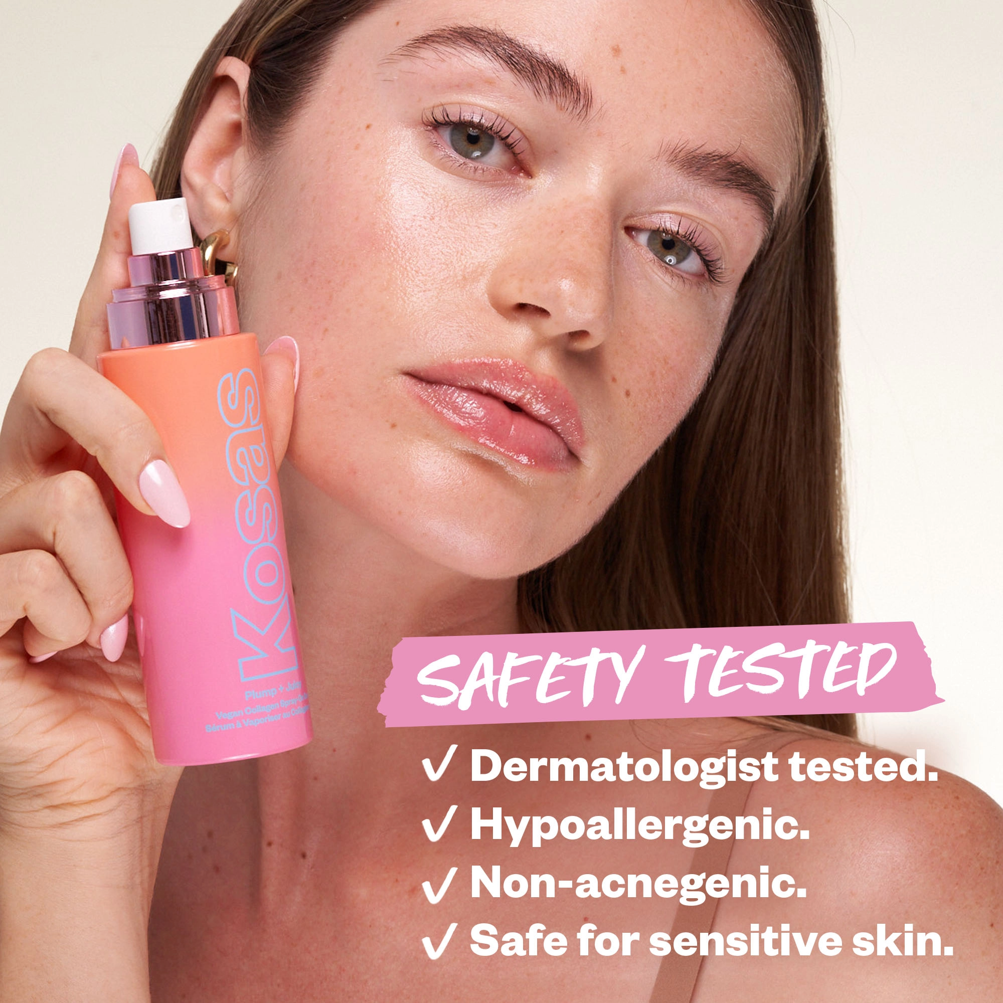 Kosas Plump + Juicy Vegan Collagen + Probiotic Spray-On Serum 3.38 oz / 100 ml Vegan Hydrating Clean - Image 8