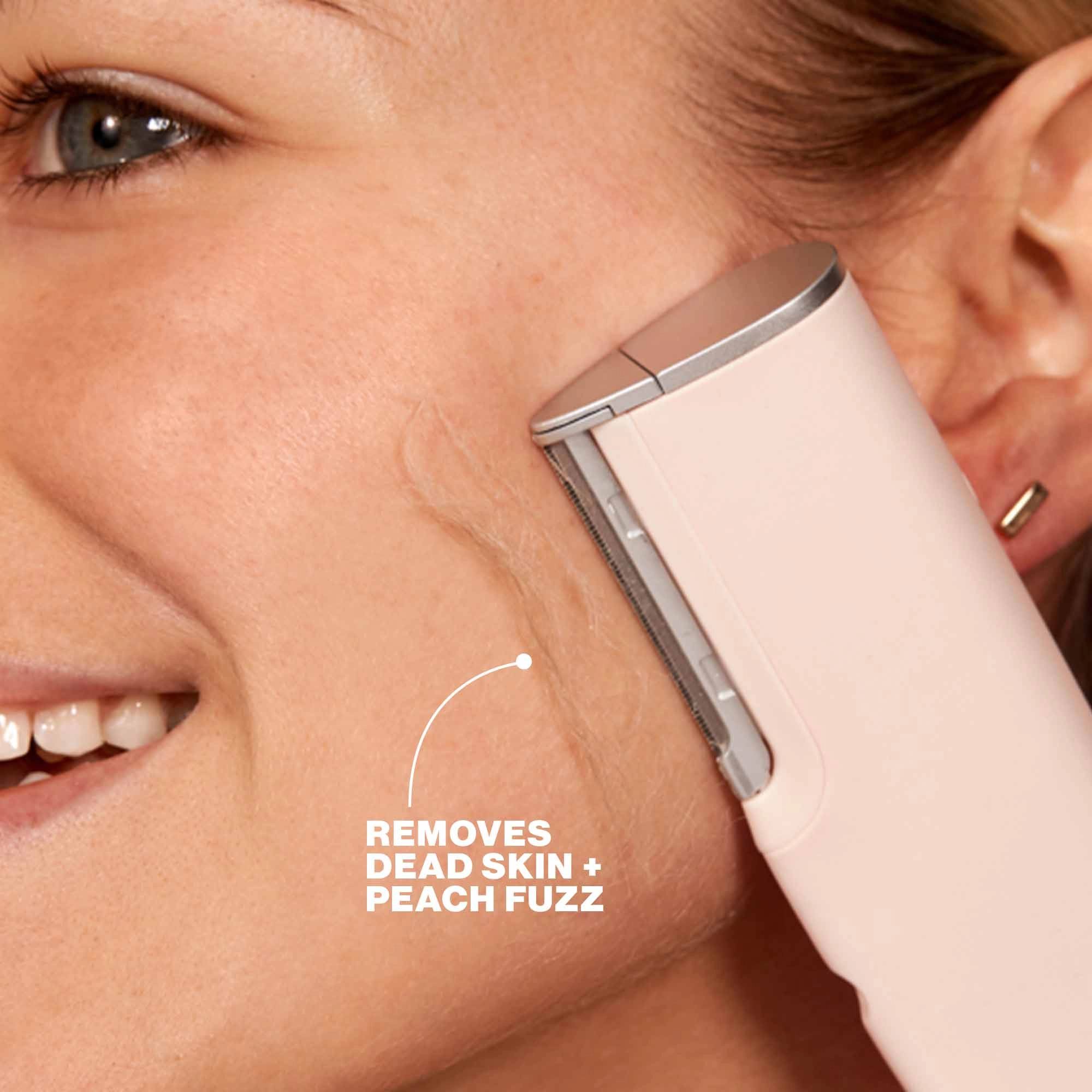 DERMAFLASH LUXE+ Advanced Sonic Dermaplaning + Peach Fuzz Removal - Blush Pink Vegan - Image 5