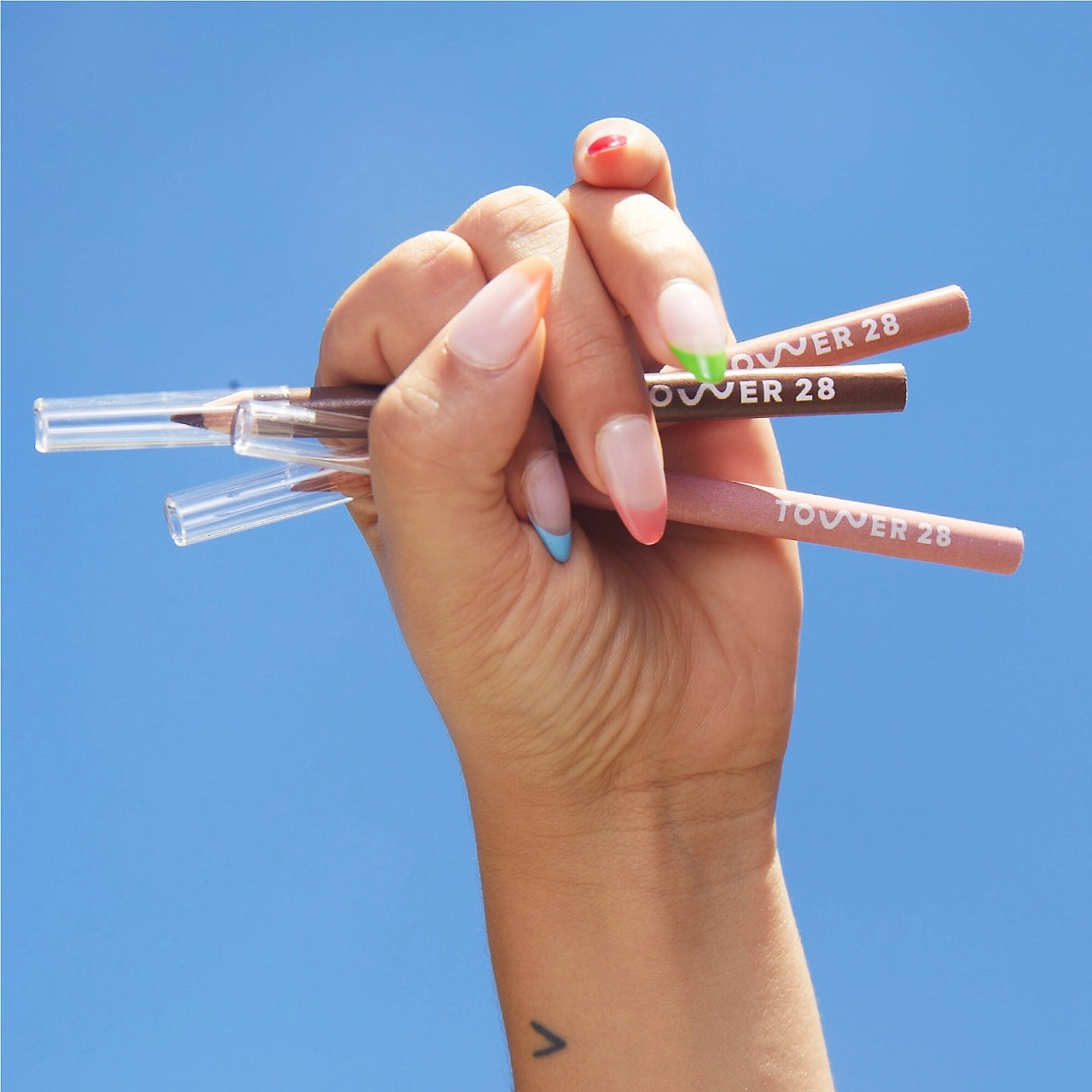 Tower 28 Beauty OneLiner Lip Liner + Eyeliner + Cheek Pencil Color: Work Of Art - Pinky Taupe - Image 6
