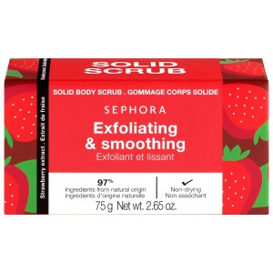 SEPHORA COLLECTION Smoothing and Toning Solid Body Scrub - Caffeine and Strawberry Extract