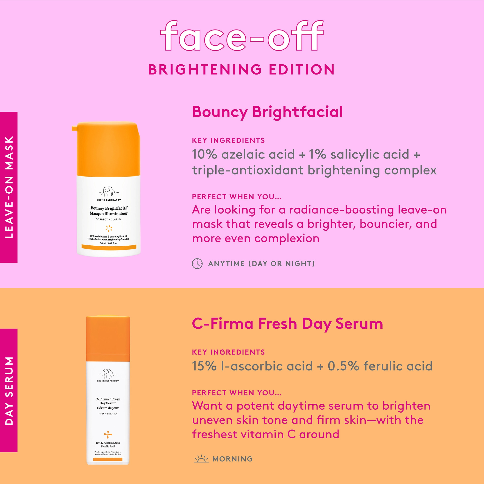 Drunk Elephant Bouncy Brightfacial Brightening Mask with 10% Azelaic Acid + 1% Salicylic Acid 1.69 oz / 50 mL - Image 6