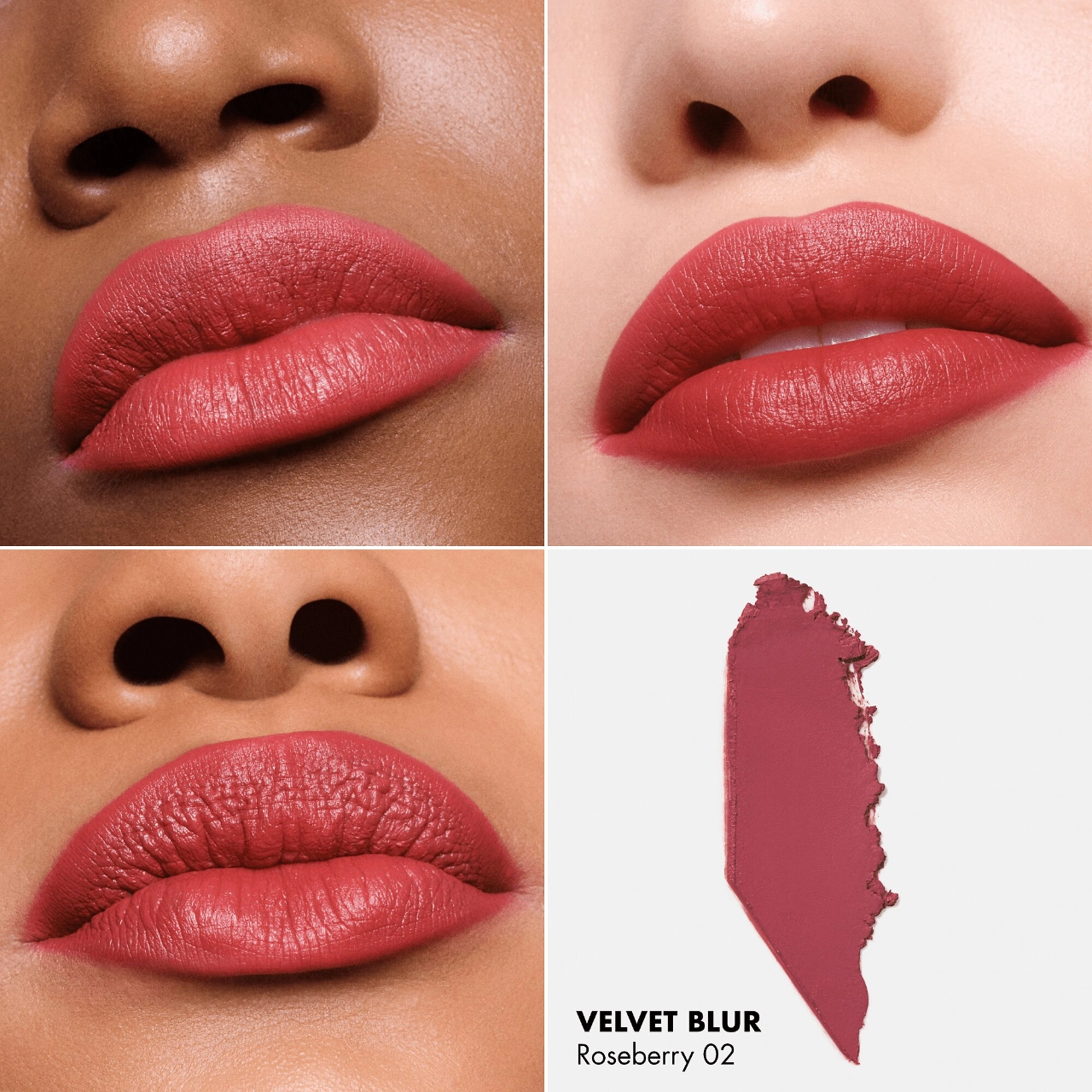 SIMIHAZE BEAUTY Velvet Blur Matte Lipstick Balm Color: Roseberry - Rose - Image 3