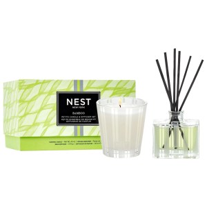 NEST New York Bamboo Petite Candle & Diffuser Set