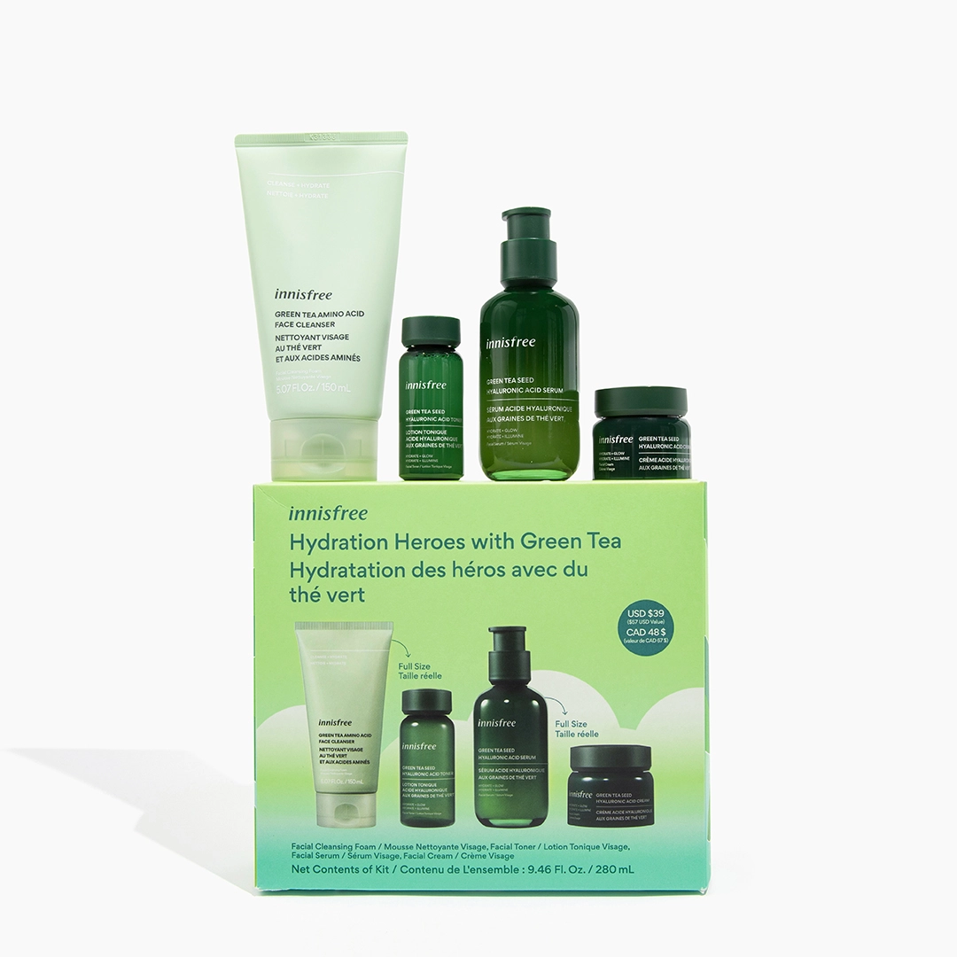 innisfree Hydration Heroes Green Tea Skincare Routine Set - Image 5