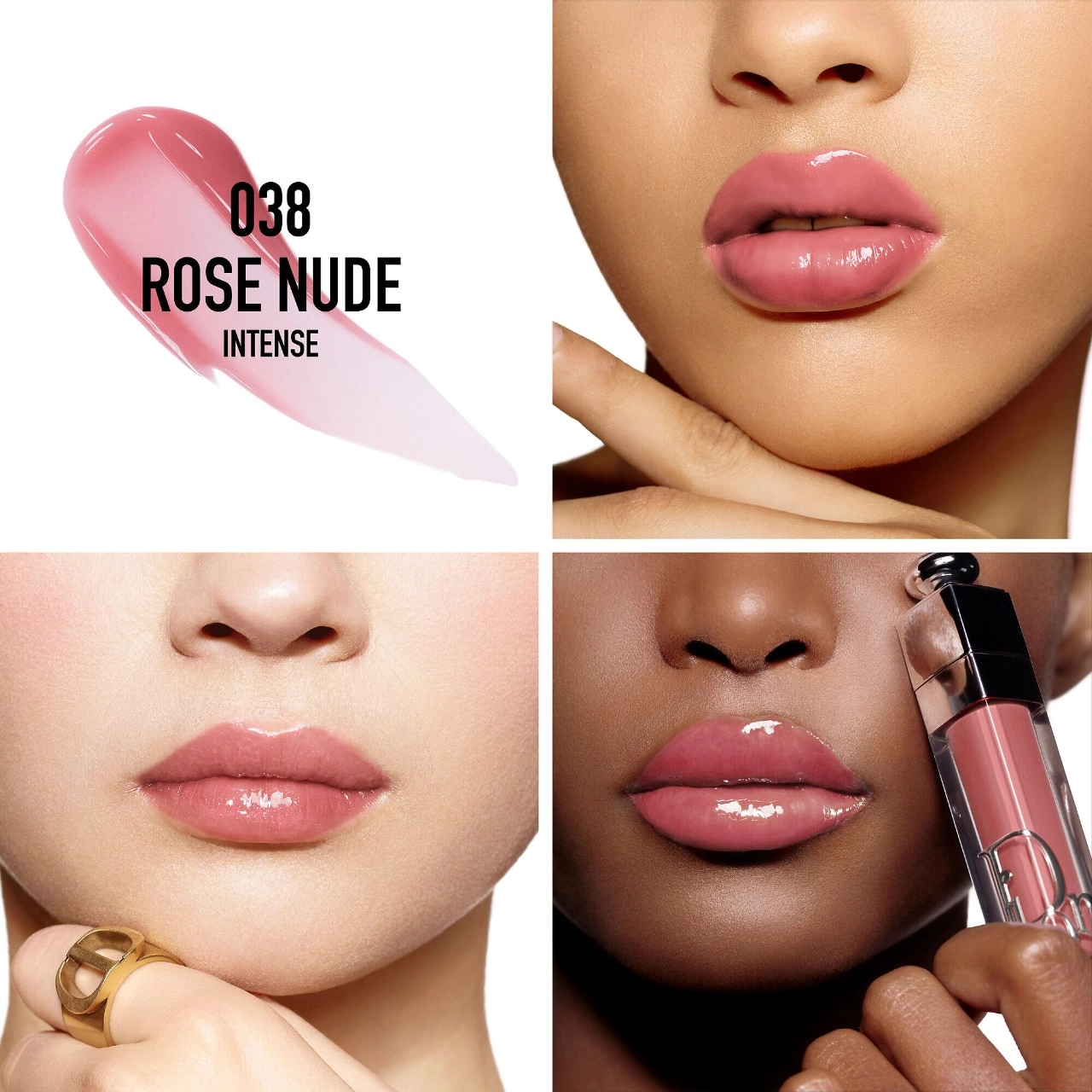 Dior Addict Lip Maximizer Plumping Gloss Color: 038 Rose Nude - Image 3