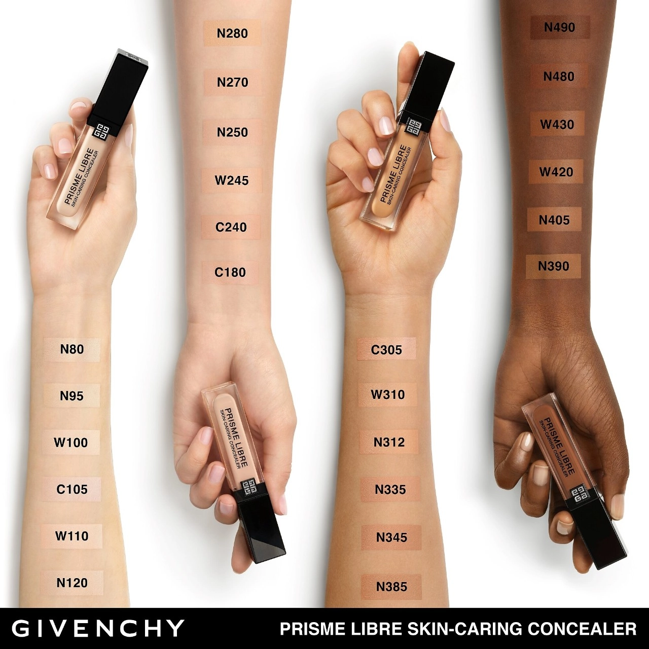 Givenchy Prisme Libre Skin-Caring 24H Hydrating + Radiant + Correcting Creamy Concealer N345 - Tan with Neutral Undertones - Image 2