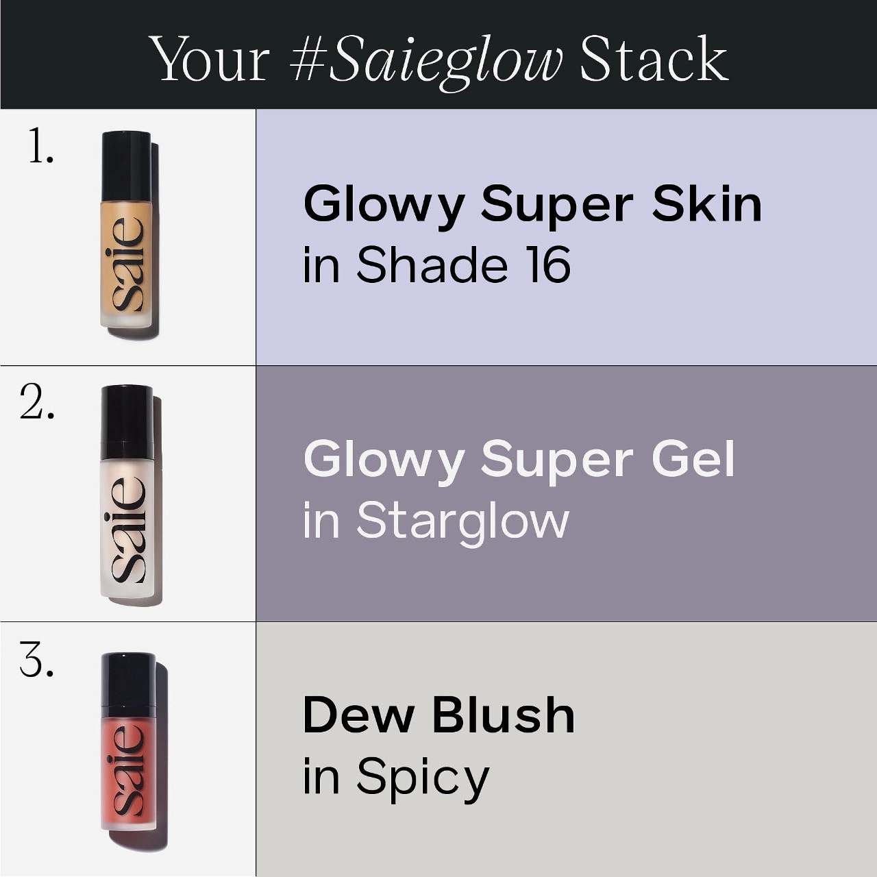 Saie Glowy Super Skin Lightweight Hydrobounce™ Serum Foundation Color 16 - Medium Skin Tones with Warm Undertones - Image 11