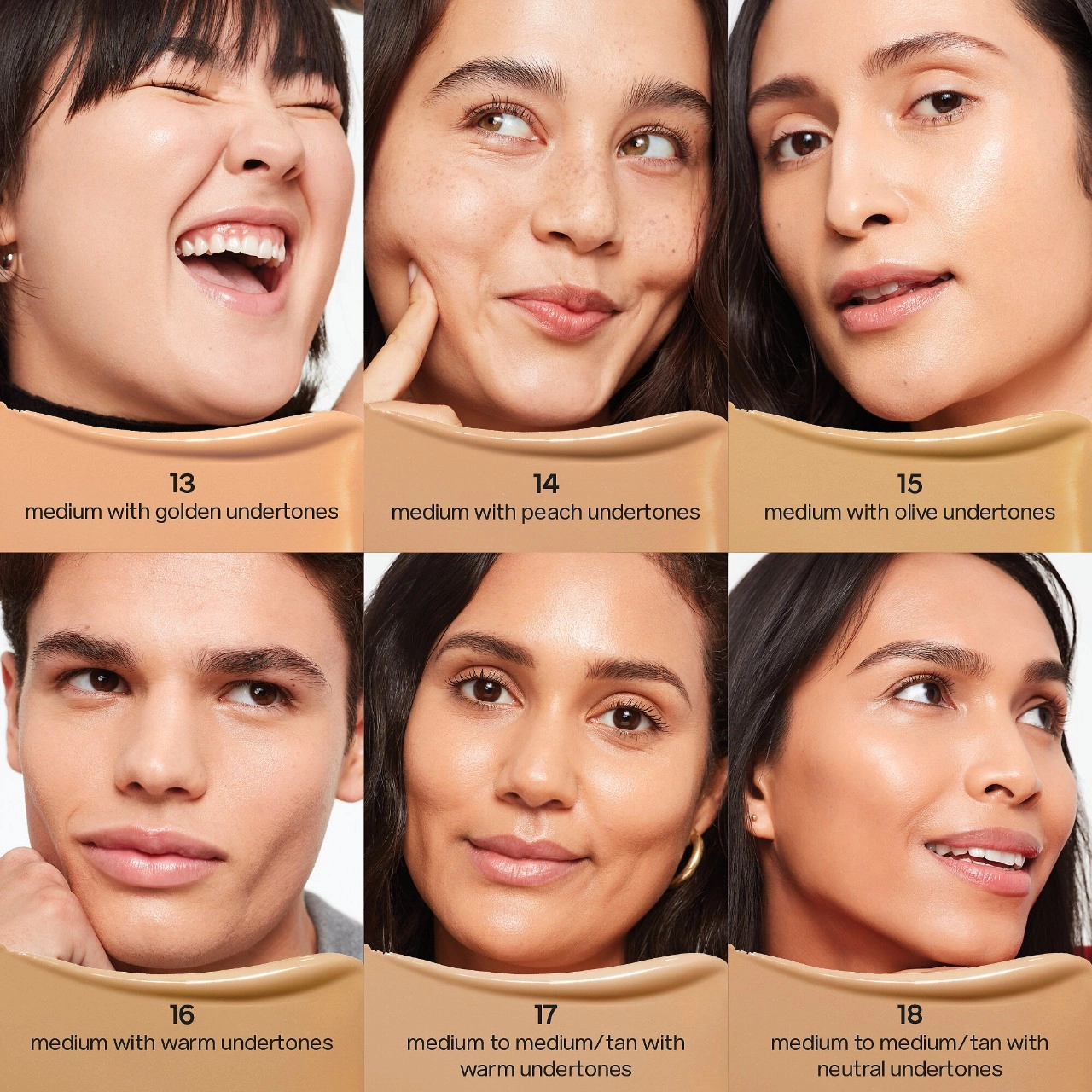 Saie Glowy Super Skin Lightweight Hydrobounce™ Serum Foundation Color 16 - Medium Skin Tones with Warm Undertones - Image 3