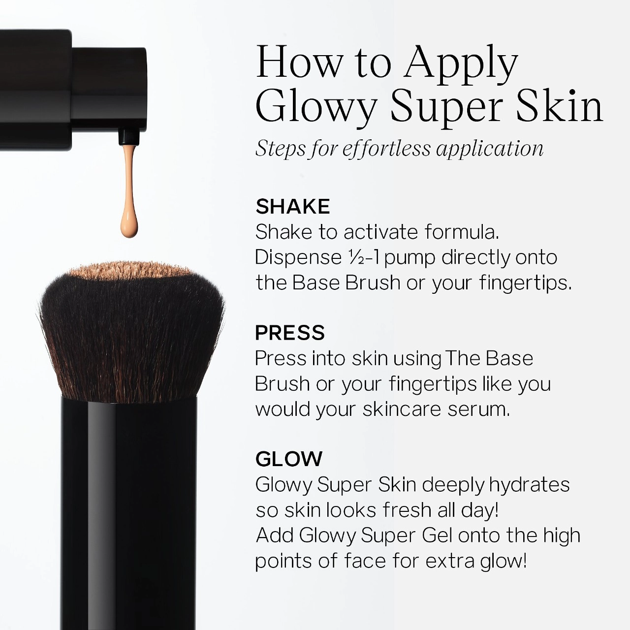 Saie Glowy Super Skin Lightweight Hydrobounce™ Serum Foundation Color 16 - Medium Skin Tones with Warm Undertones - Image 9