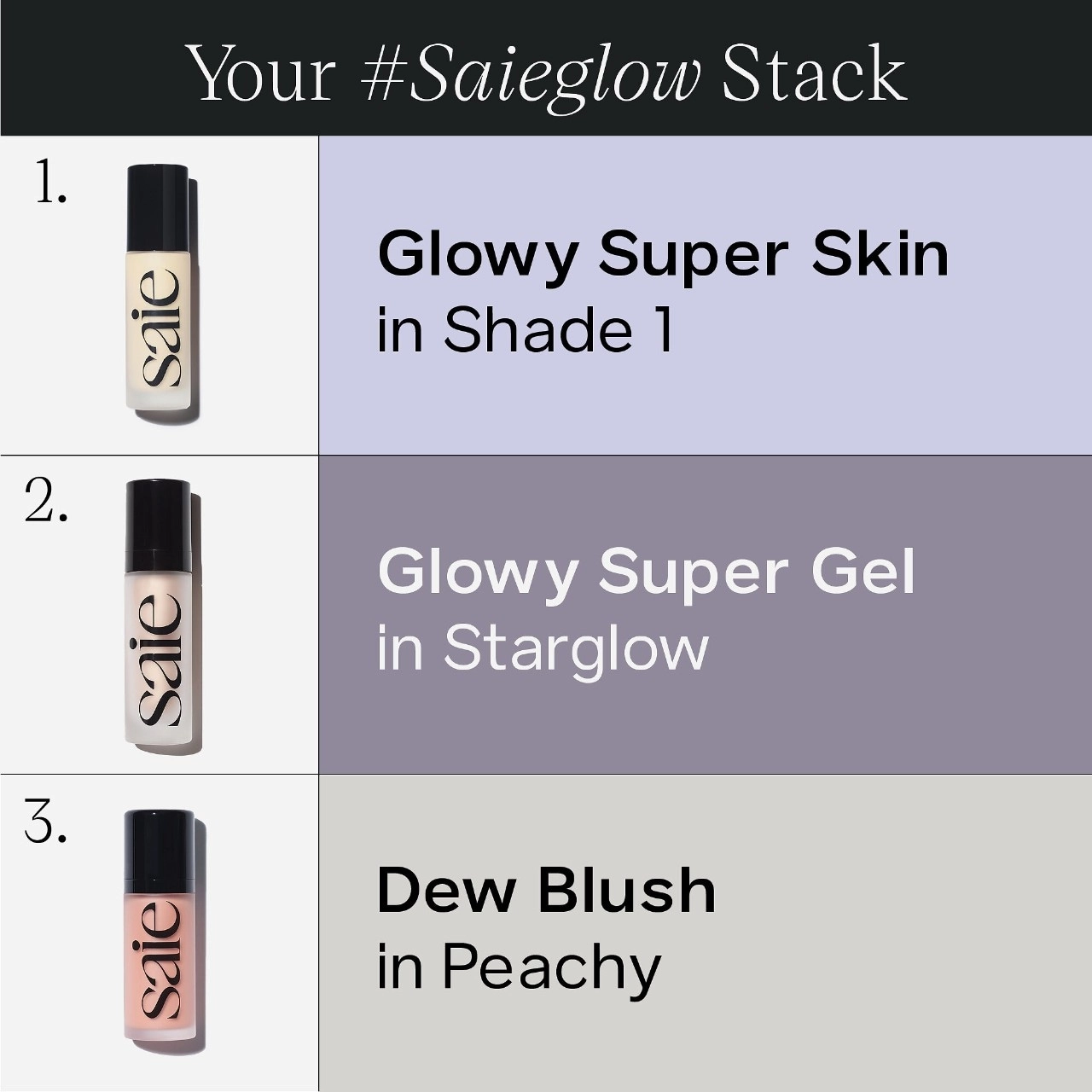 Saie Glowy Super Skin Lightweight Hydrobounce™ Serum Foundation Color: 1 - Very Light Skin Tones with Neutral Undertones - Image 11