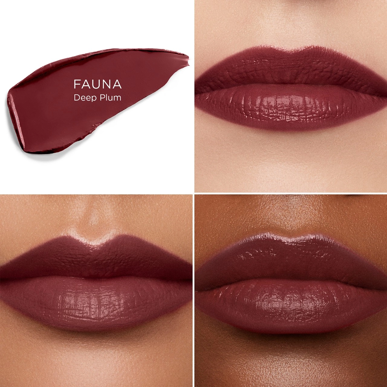 Hourglass Unlocked™ Satin Crème Lipstick Color: Fauna 340 - Deep Plum - Image 5