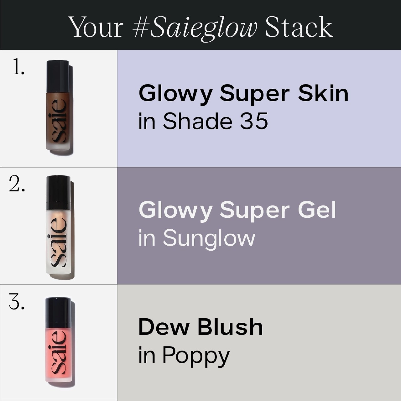Saie Glowy Super Skin Lightweight Hydrobounce™ Serum Foundation Color: 35 - Rich Skin Tones with Neutral Undertones - Image 11
