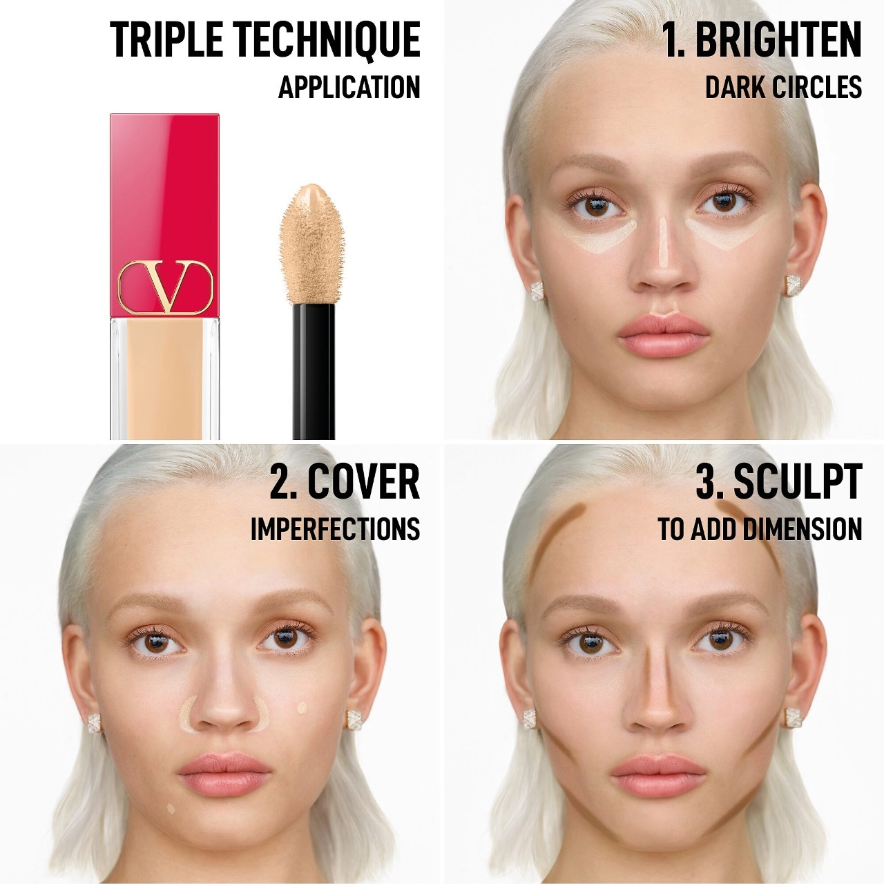 Valentino Very Valentino 24 Hour Wear Hydrating Concealer Color: MN4 - Medium with Neutral Undertones - Image 7