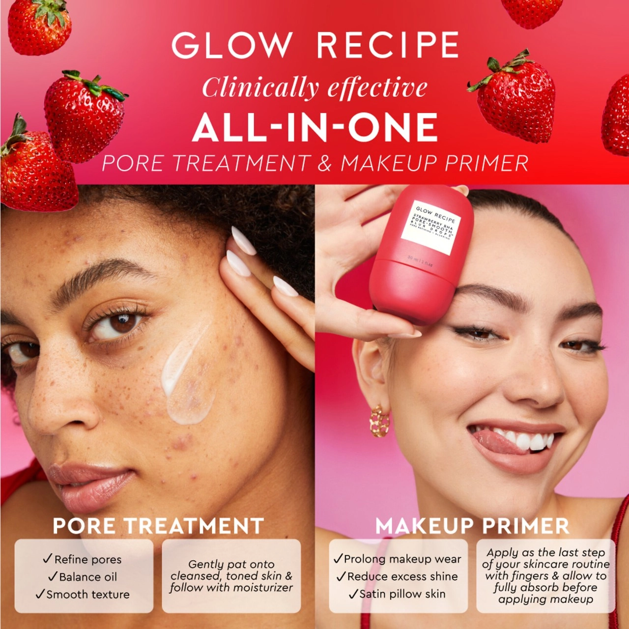 Glow Recipe Strawberry BHA Pore-Smooth Blur Drops 1 oz / 30 mL - Image 6