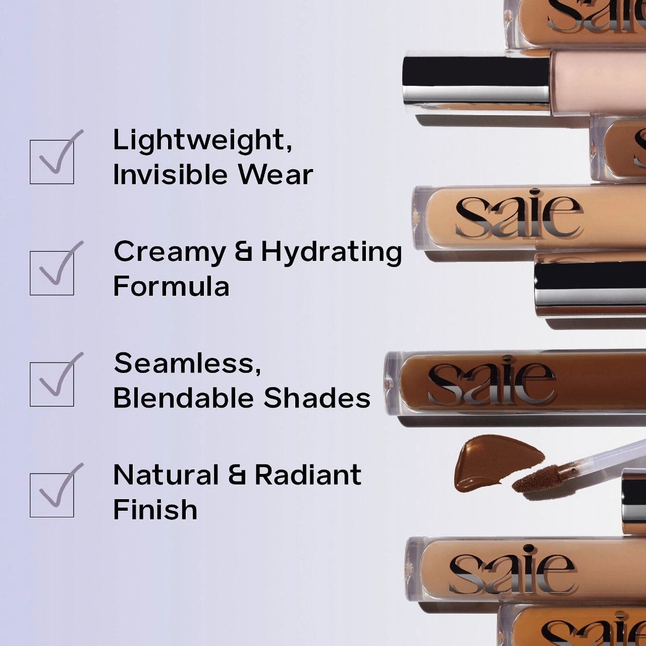 Saie Hydrabeam Brightening + Hydrating Creamy Under Eye Concealer Color: HB SEVEN + HALF - Image 10
