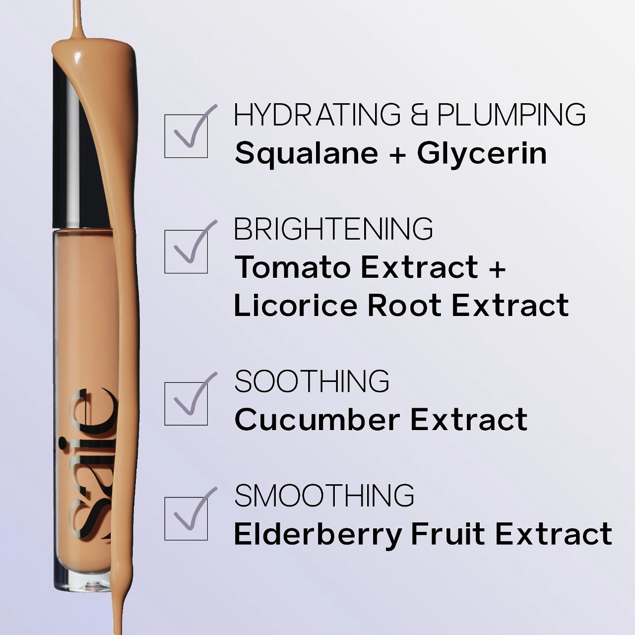 Saie Hydrabeam Brightening + Hydrating Creamy Under Eye Concealer Color: HB SEVEN + HALF - Image 7